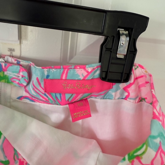 Lilly Pulitzer Pleated Pink and Green Resort Mini Skirt - Picture 3 of 3